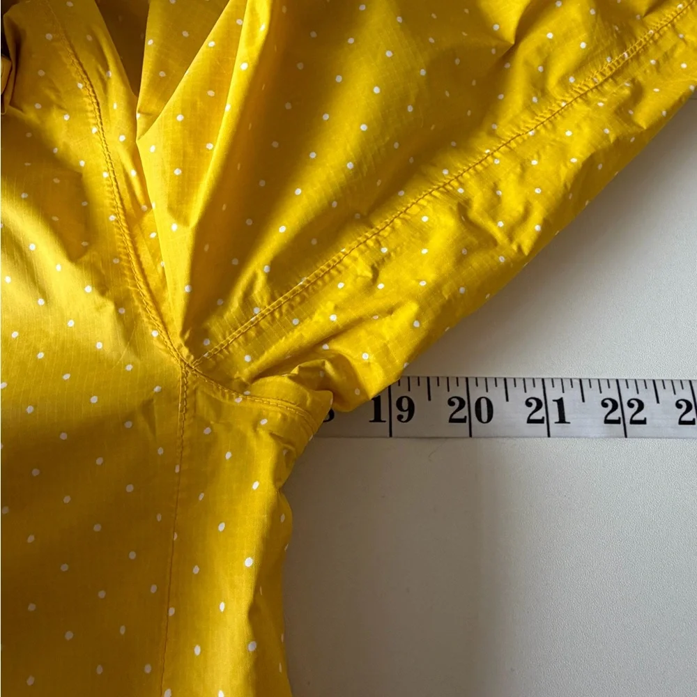The North Face Resolve Parka Yellow Polka-dot Dry Vent Rain Jacket (M) Hooded - Picture 9 of 16